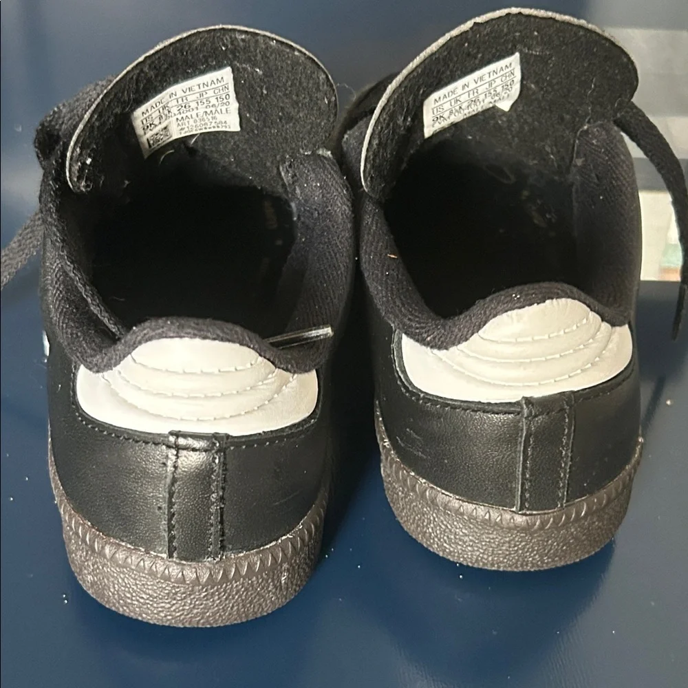 Adidas Kids Samba Black and White Athletic Play Time Sneakers - Picture 5 of 8